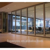 Indonesia hotel sliding glass doors aluminium frame soundproof folding glass doors