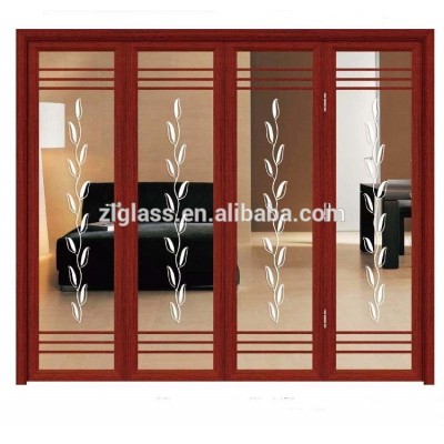 Fireproof lowes glass interior folding doors for high grade hotel/home